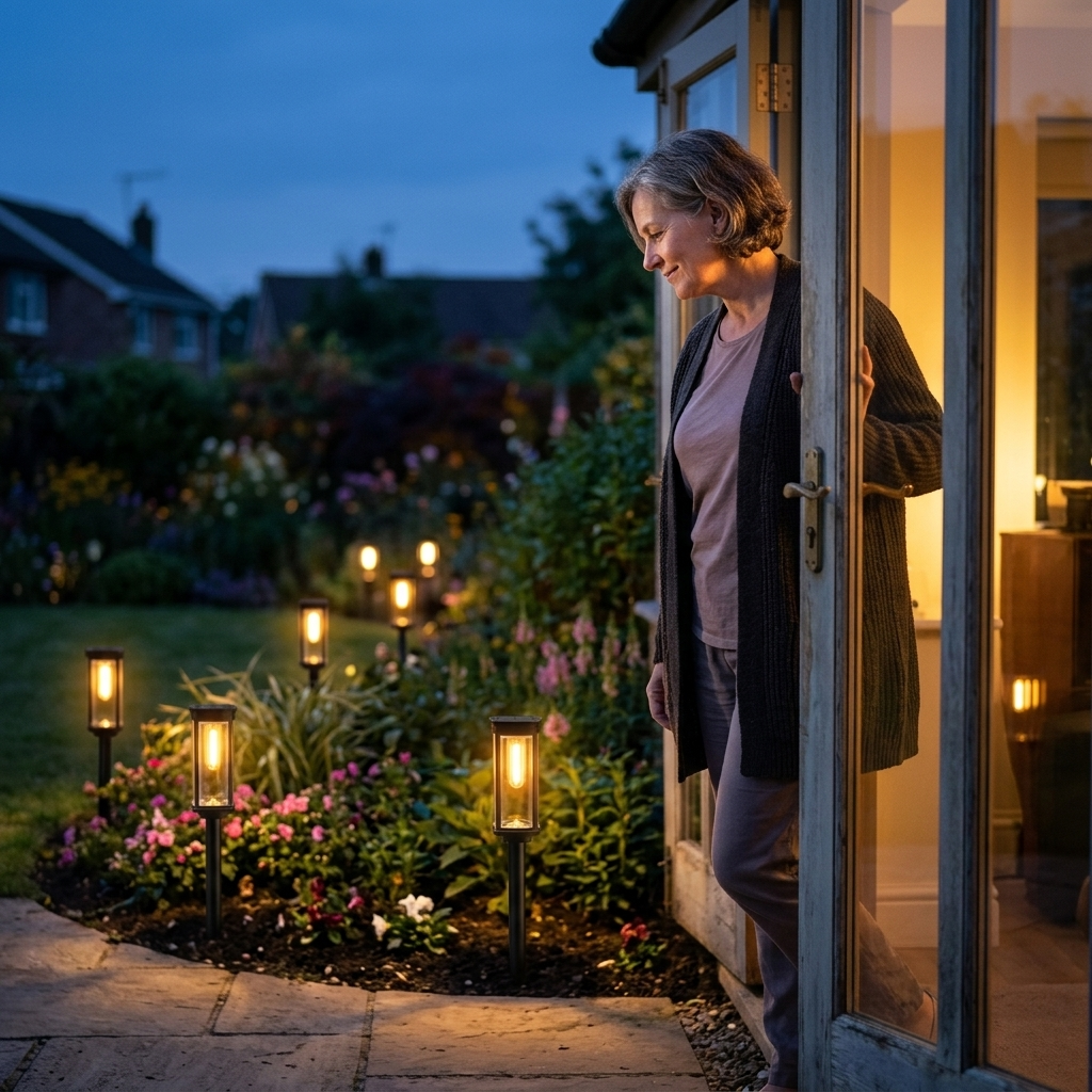 Elegant Lantern Design Solar Pathway Lights with Filament LED Bulb