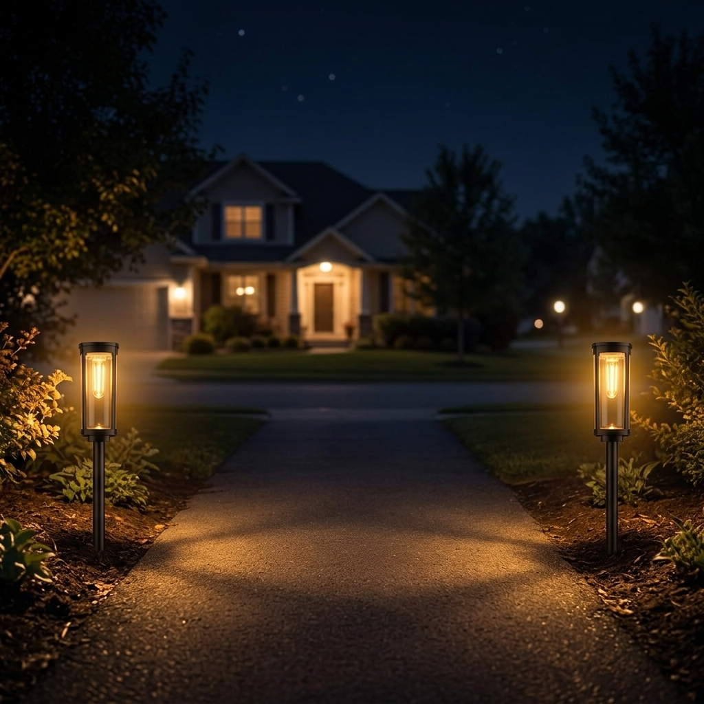 Elegant Lantern Design Solar Pathway Lights with Filament LED Bulb