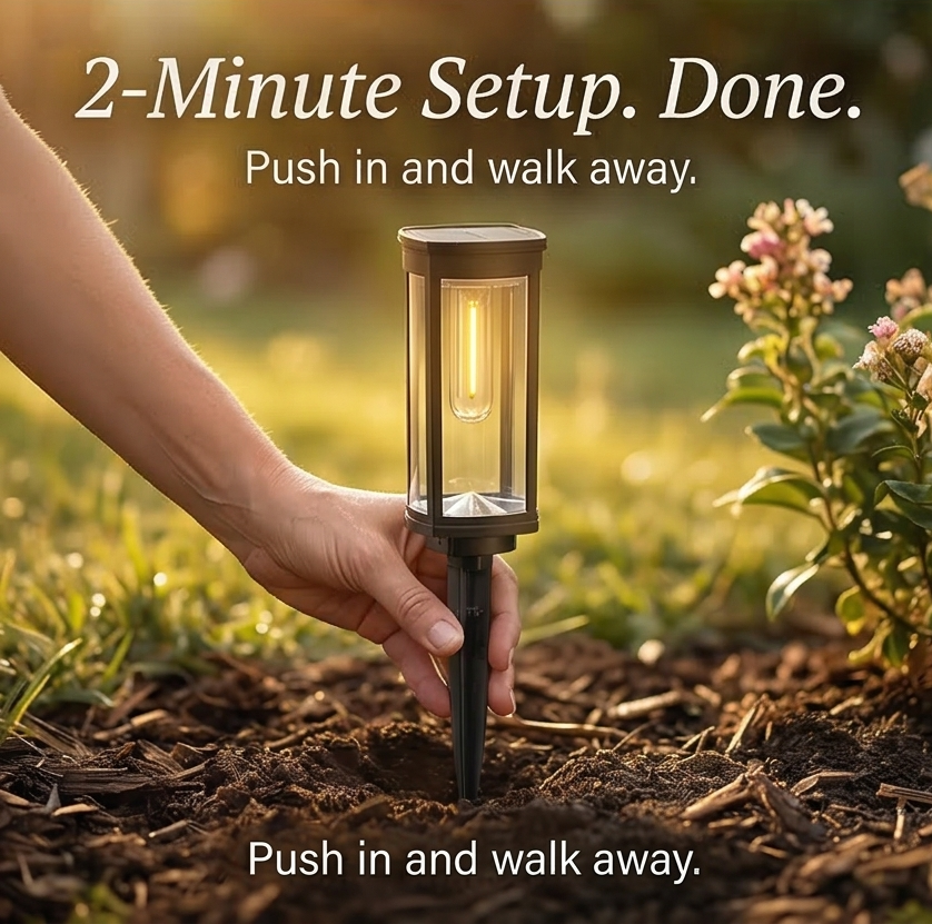 Elegant Lantern Design Solar Pathway Lights with Filament LED Bulb