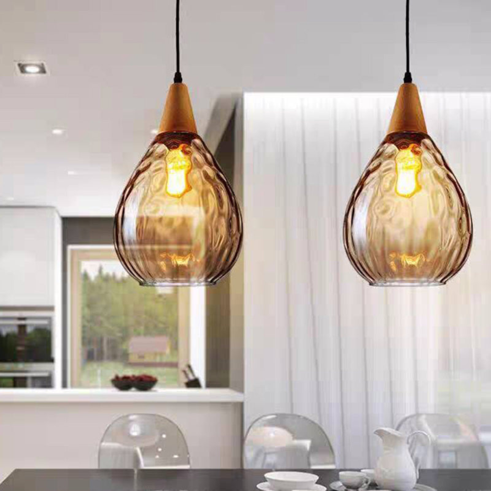 Chic Droplet Glass Ceiling Fixture – Stylish Illumination for Any Room