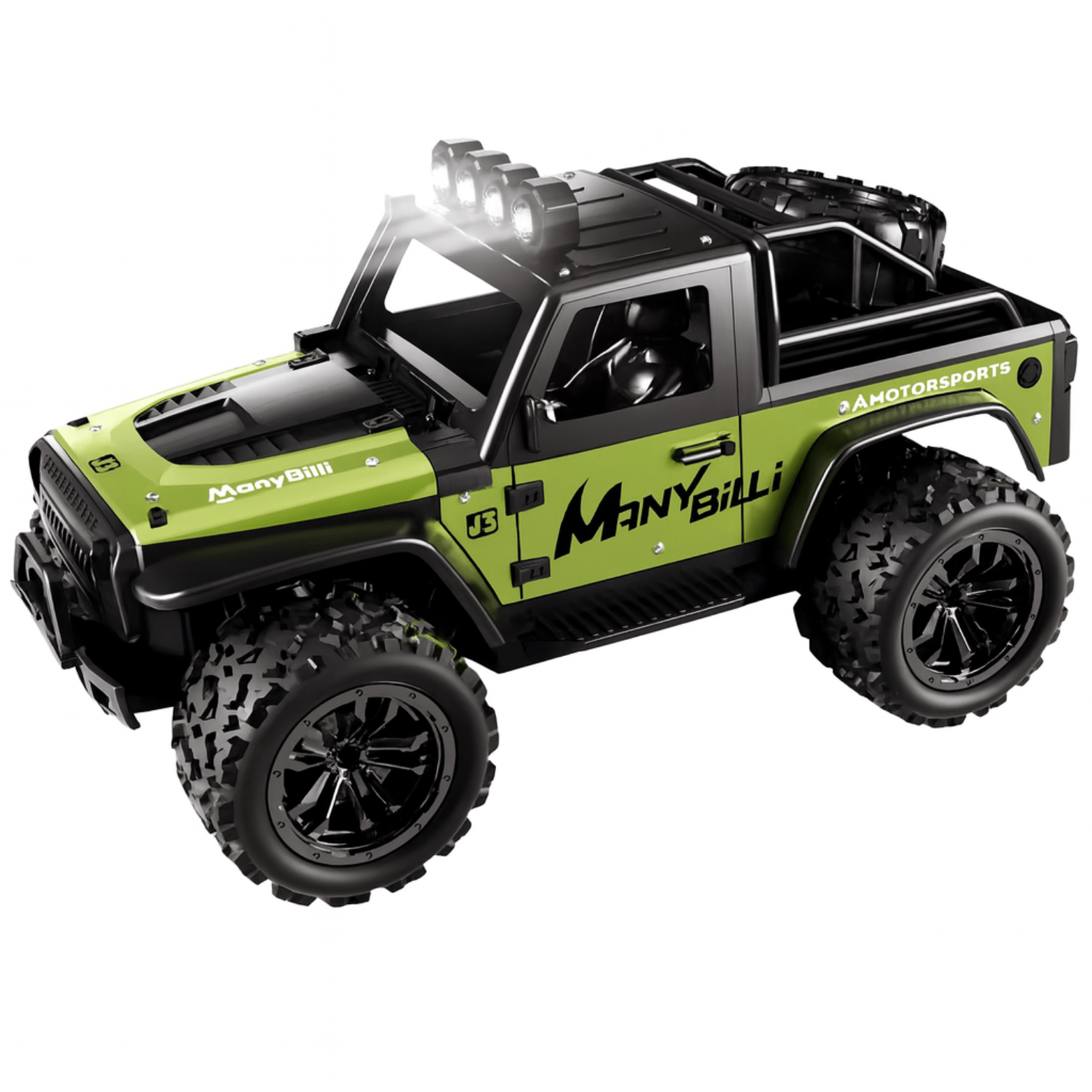 1:16 Scale Off-Road RC Car – 20km/h, 2.4GHz, LED Lights, USB Charge, 4 Colors