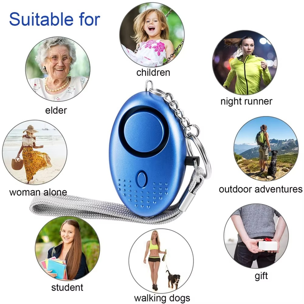 Personal Safety Keychain with 130dB Emergency Alarm