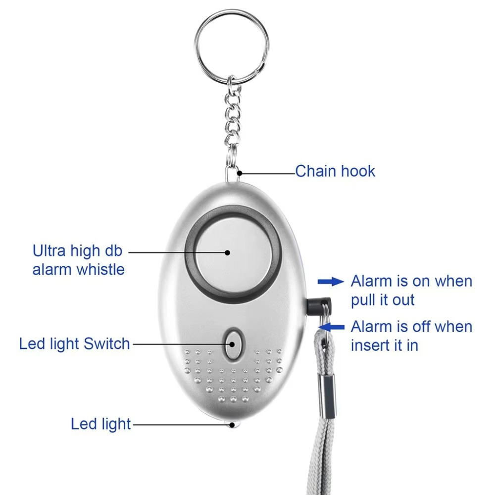 Personal Safety Keychain with 130dB Emergency Alarm