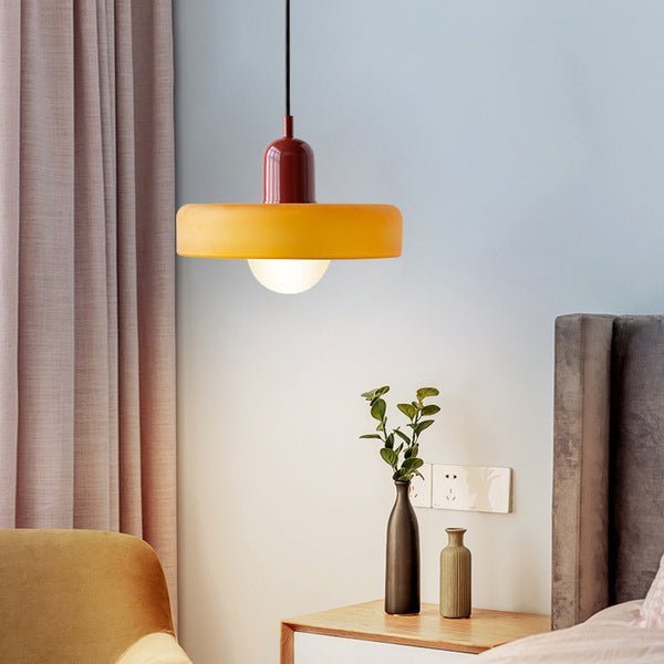 Artisan Glow – Modern Pendant Light with Colorful Glass Shade