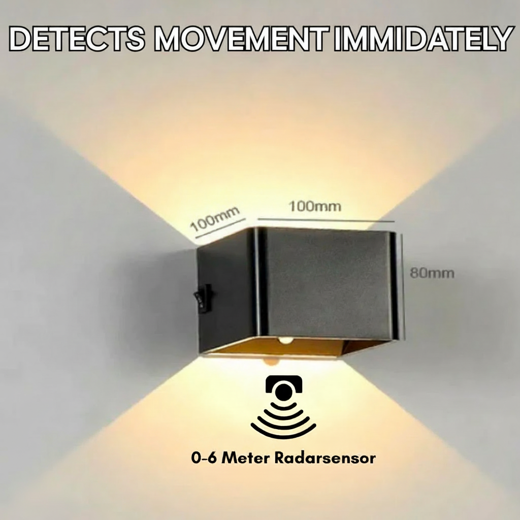 Smart Cube LED Wall Light with Motion Detection