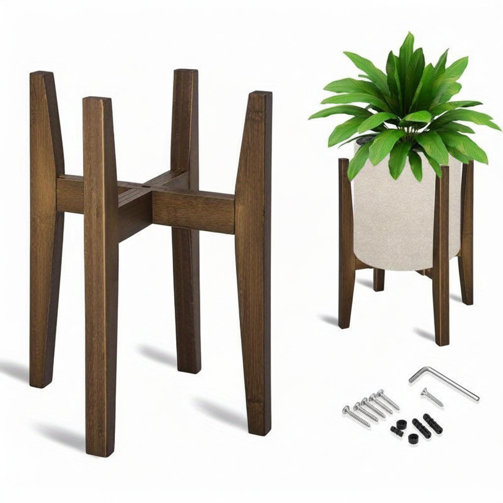 Versatile Adjustable Plant Stand with Elegant Marble Top