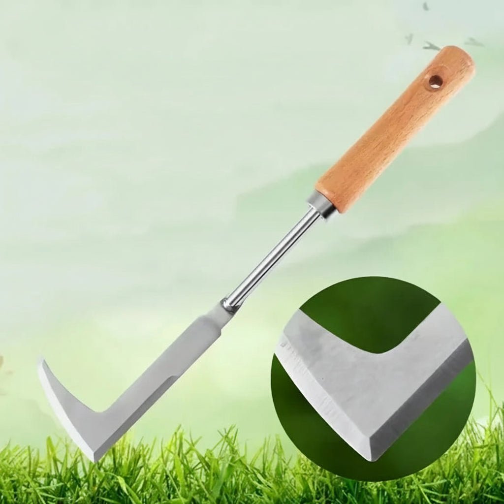Garden Weeding Hoe with L-Shape in Stainless Steel for Accuracy