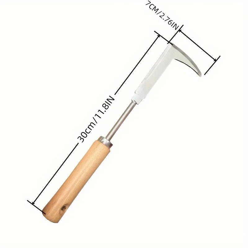 Garden Weeding Hoe with L-Shape in Stainless Steel for Accuracy