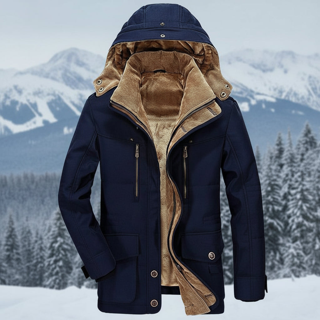 Men's Insulated Hooded Parka for Ultimate Cold Protection