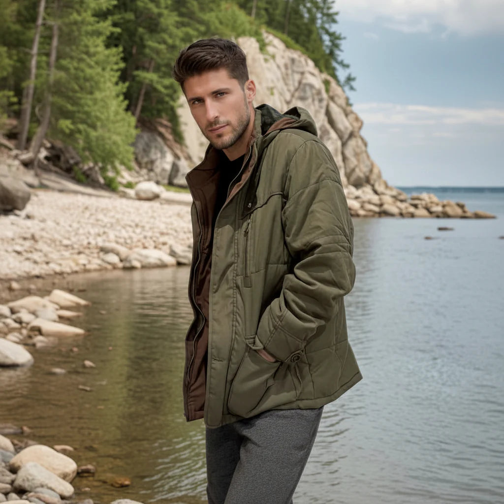 Men's Insulated Hooded Parka for Ultimate Cold Protection