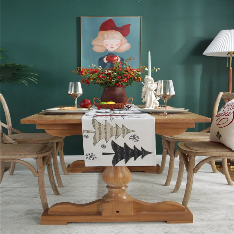 Festive Holiday Table Runner with Elegant Design