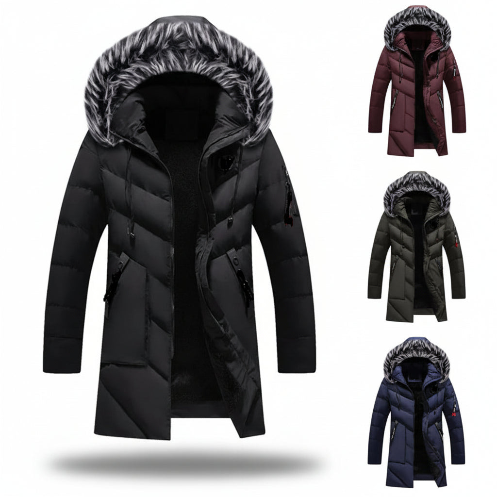 Men's Insulated Winter Jacket with Cozy Lining