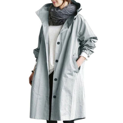 Women’s Trench Coat | Lightweight Hooded Design | Breathable Fabric | Versatile Wear for Transitional Seasons