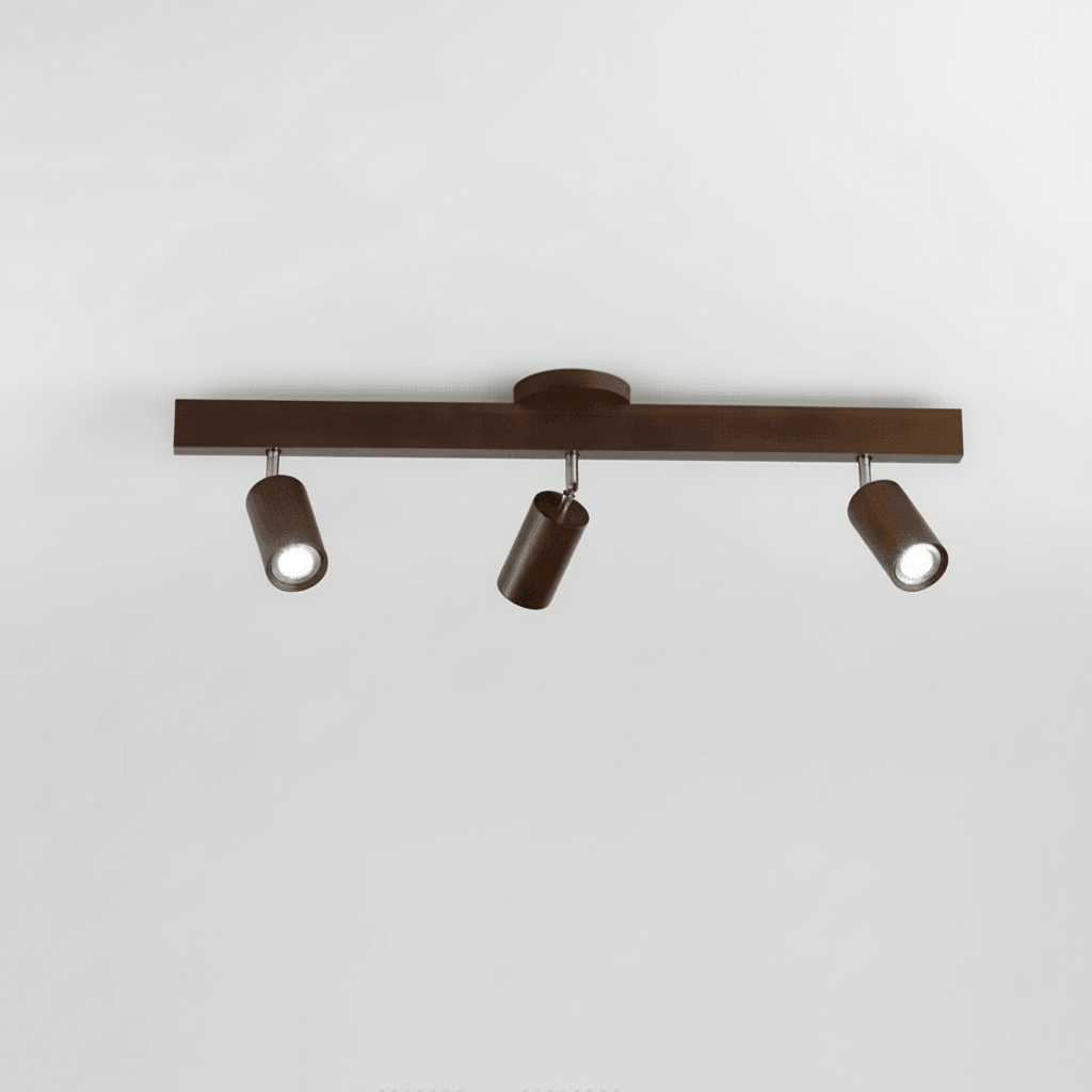LuxeGlow Adjustable Solid Wood LED Ceiling Light Fixture