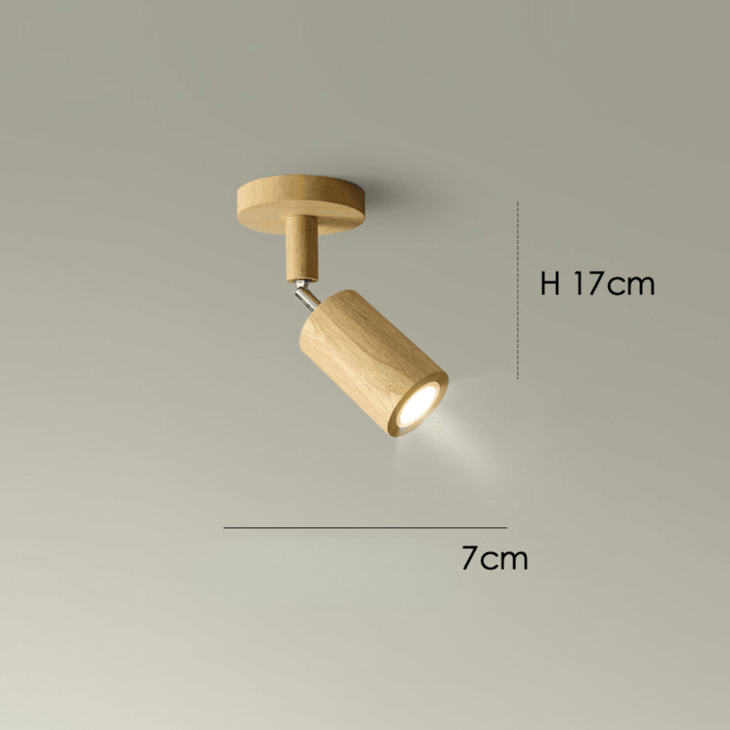 LuxeGlow Adjustable Solid Wood LED Ceiling Light Fixture