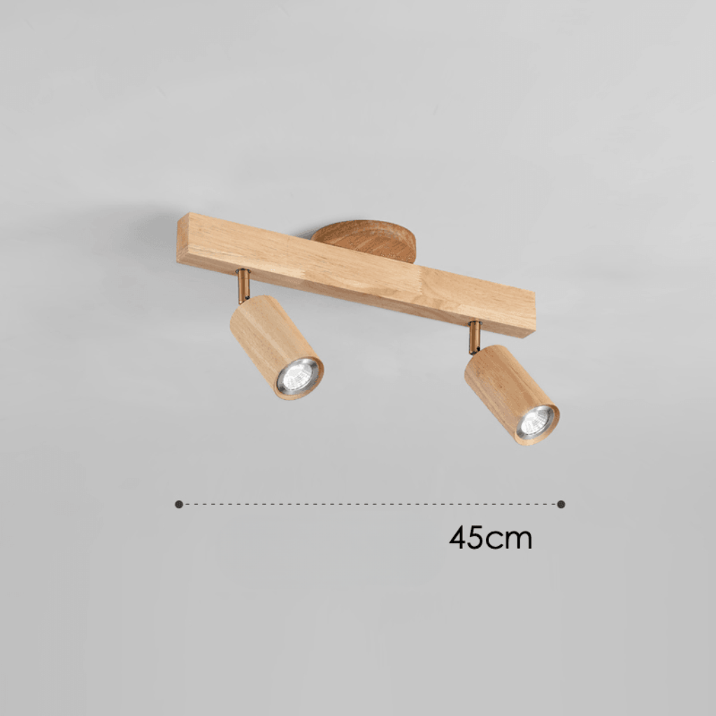 LuxeGlow Adjustable Solid Wood LED Ceiling Light Fixture