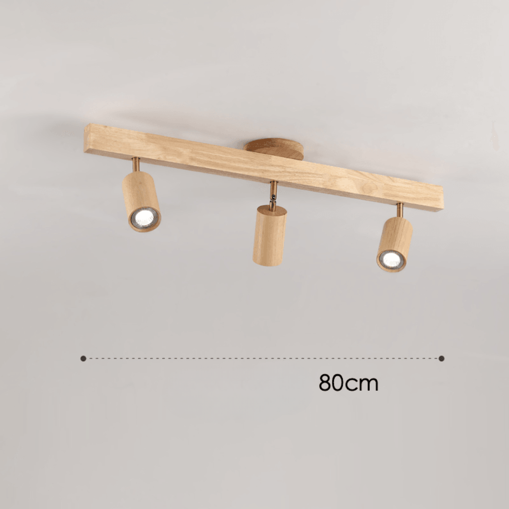 LuxeGlow Adjustable Solid Wood LED Ceiling Light Fixture