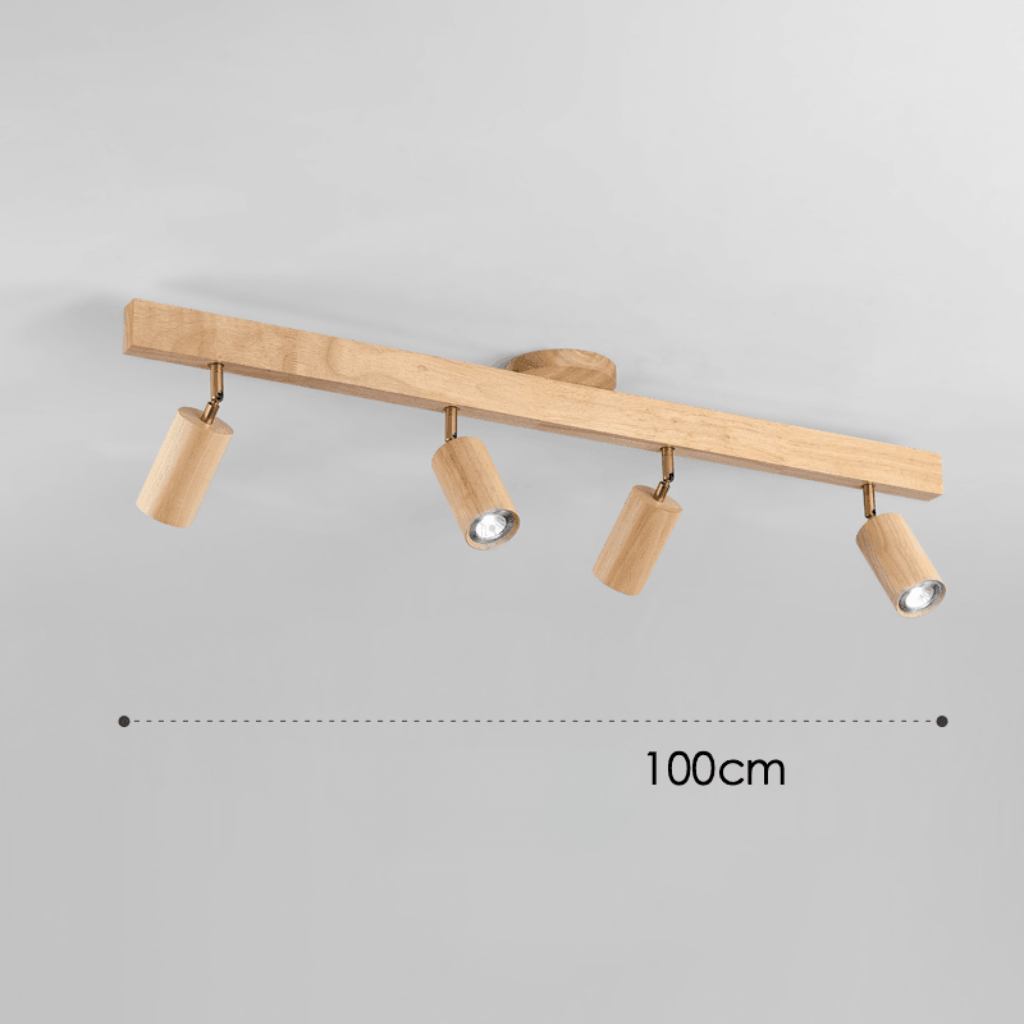 LuxeGlow Adjustable Solid Wood LED Ceiling Light Fixture