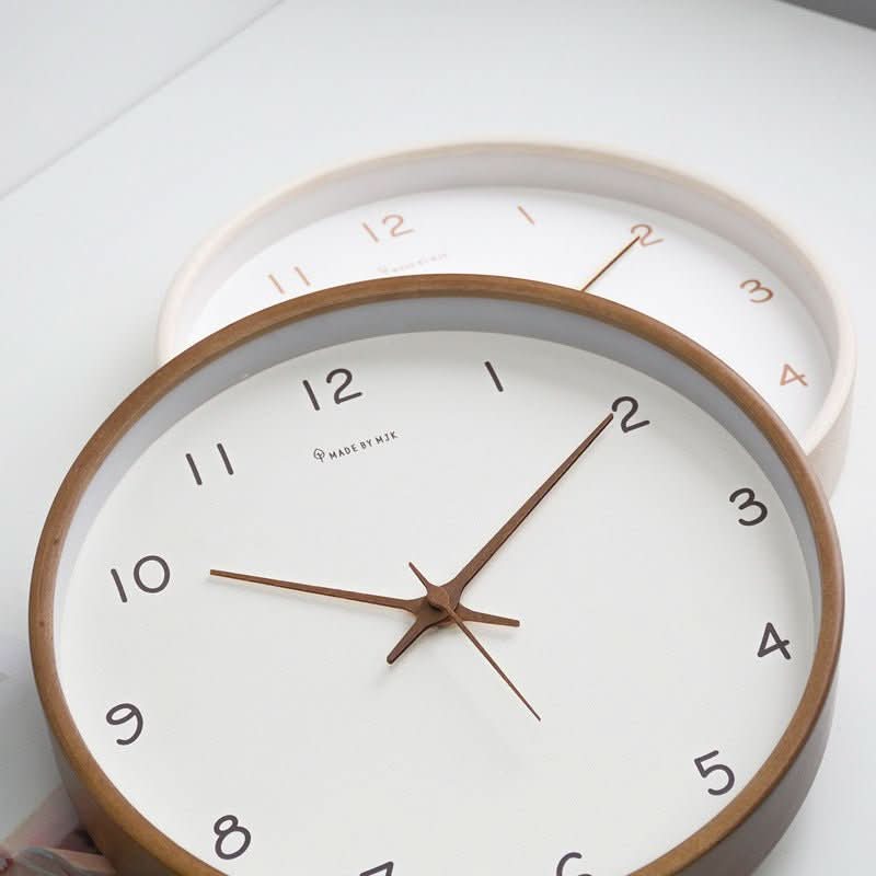 Tranquil Oak Silent Battery-Powered Wall Clock