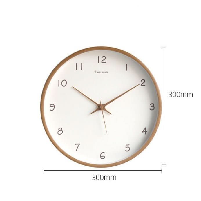 Tranquil Oak Silent Battery-Powered Wall Clock