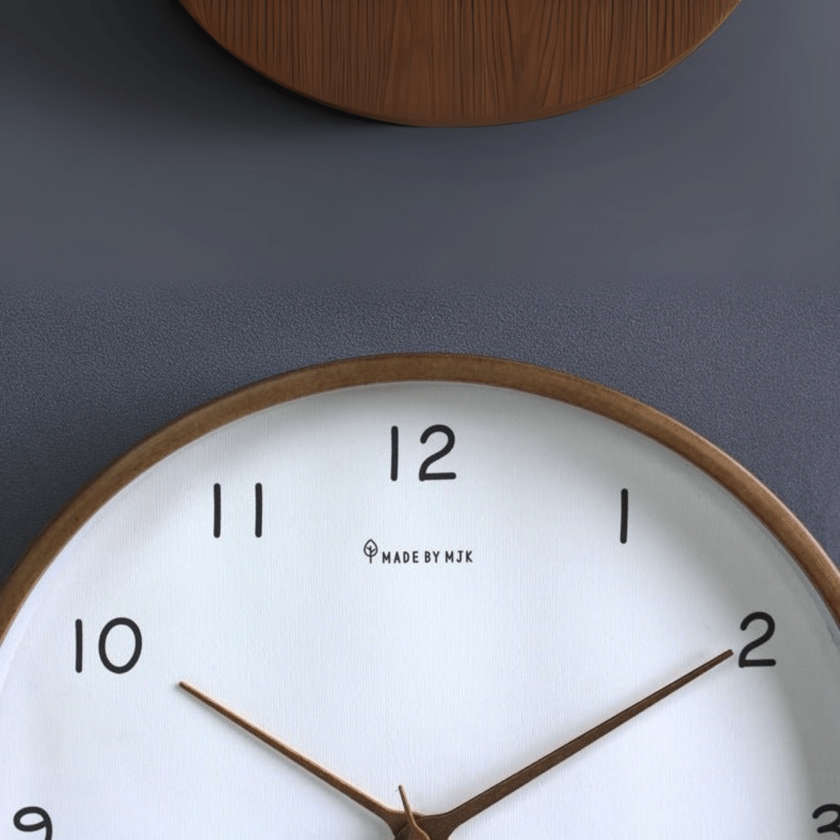 Tranquil Oak Silent Battery-Powered Wall Clock
