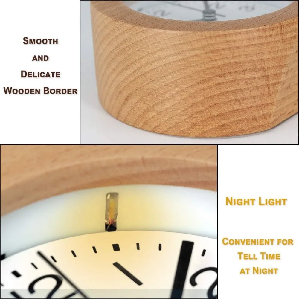 TranquilNest Wooden Alarm Clock for Peaceful Mornings