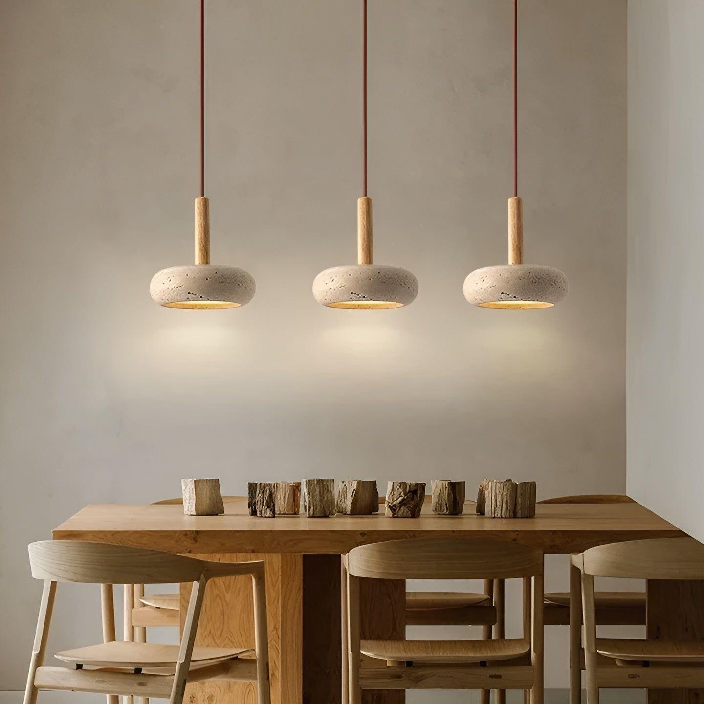 Adjustable Length LED Pendant Light | Elegant Japanese Design for Calm Environments