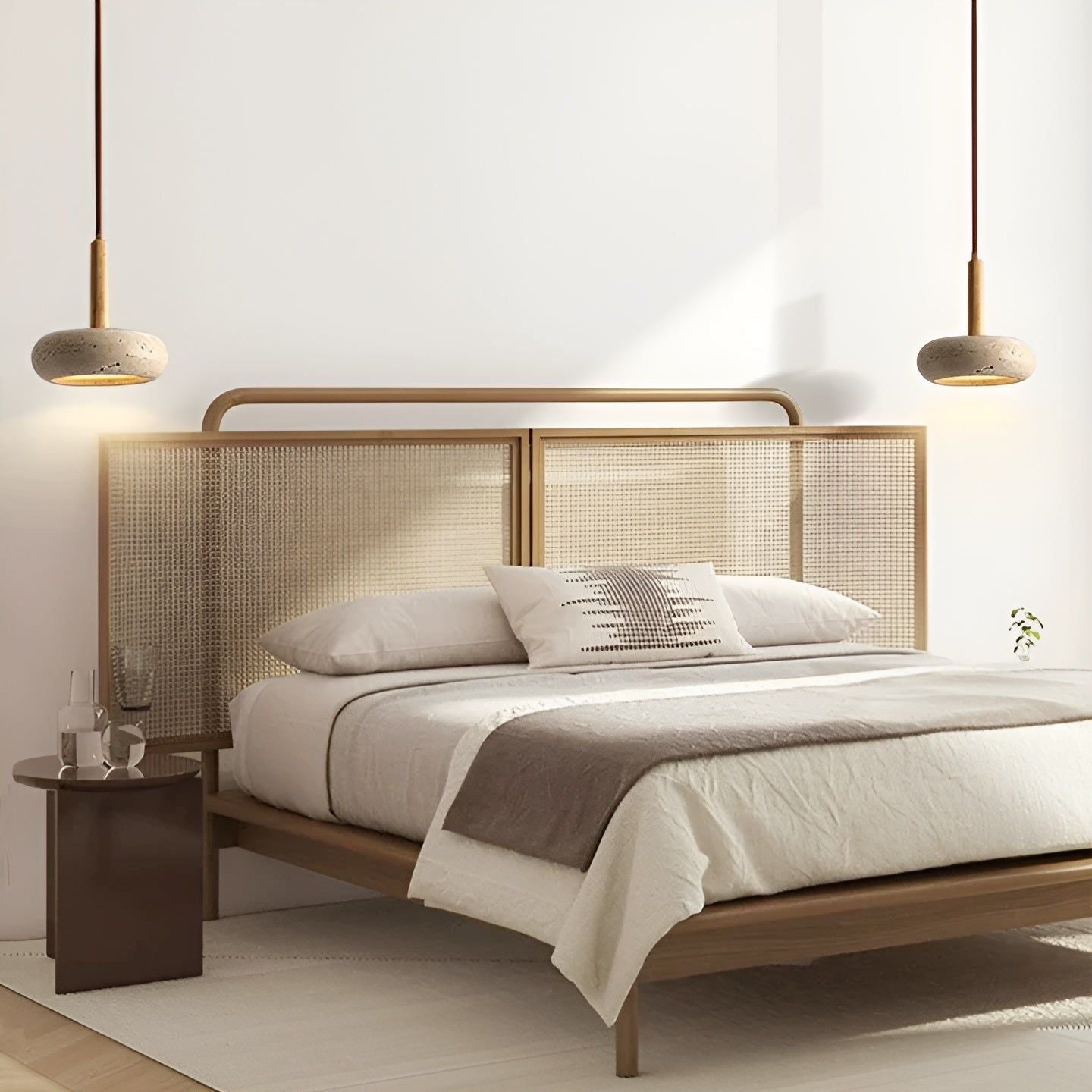 Adjustable Length LED Pendant Light | Elegant Japanese Design for Calm Environments