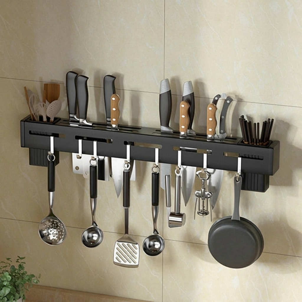Space-Saving Magnetic Knife Rack – Sleek Kitchen Organizer