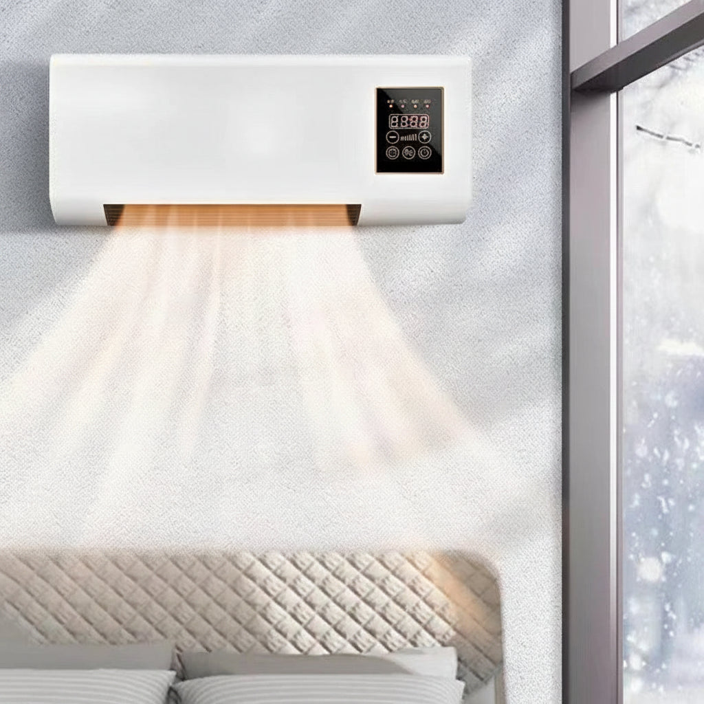Electric Wall Heater with Remote – Compact Space-Saving Indoor Warmth