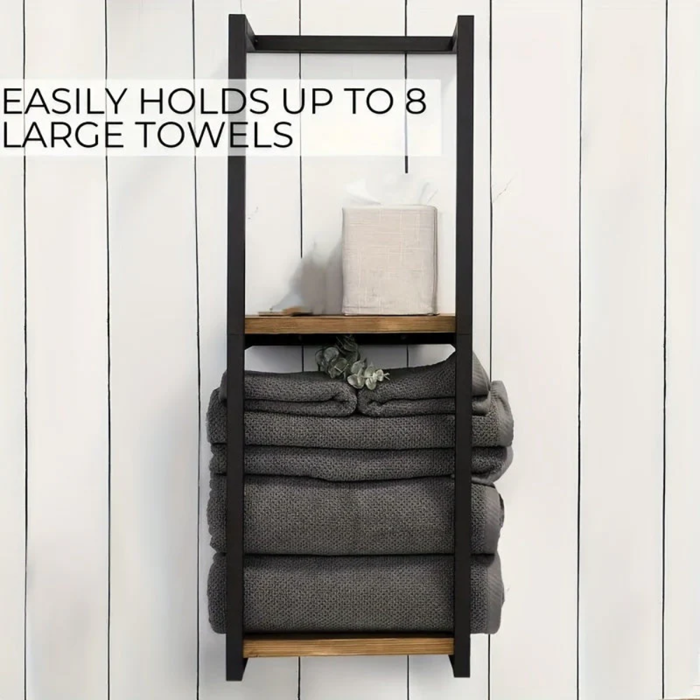 Space-Saving Towel Rack for Bathroom – Wall Mounted Storage Solution