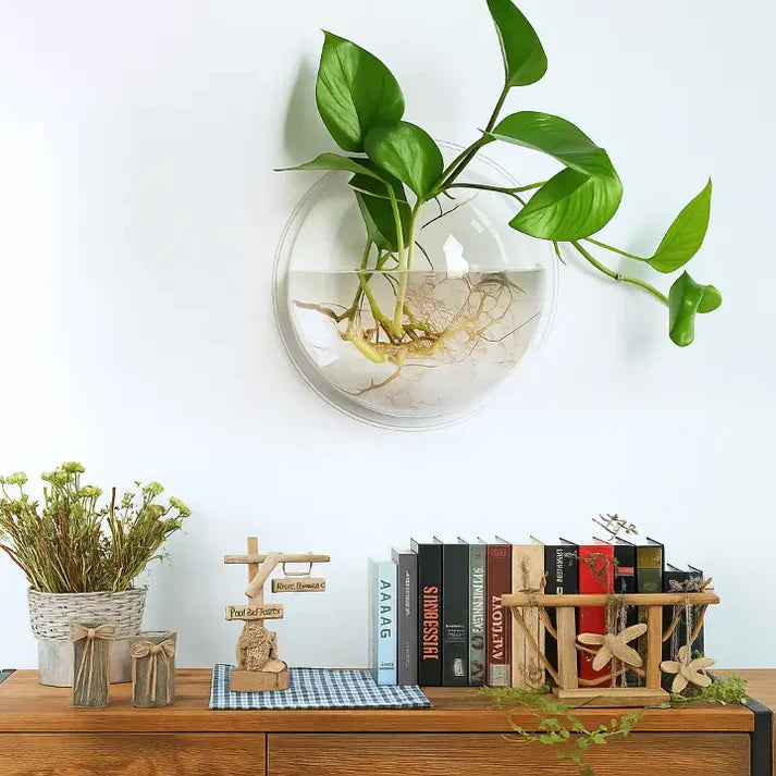 Vertical Garden Planter for Wall – No Drill Fishbowl Decor