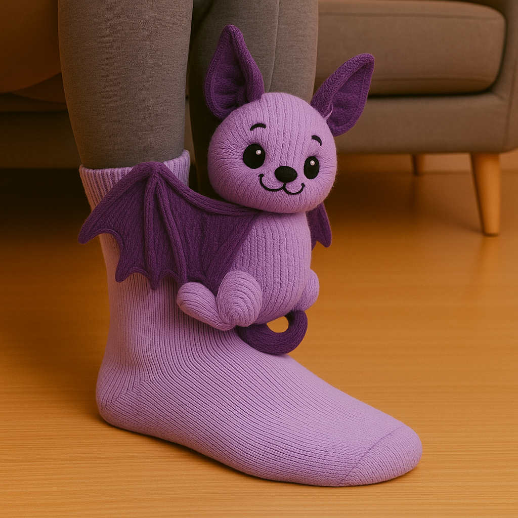 Cozy Animal-Themed Slipper Socks with Grippy Soles