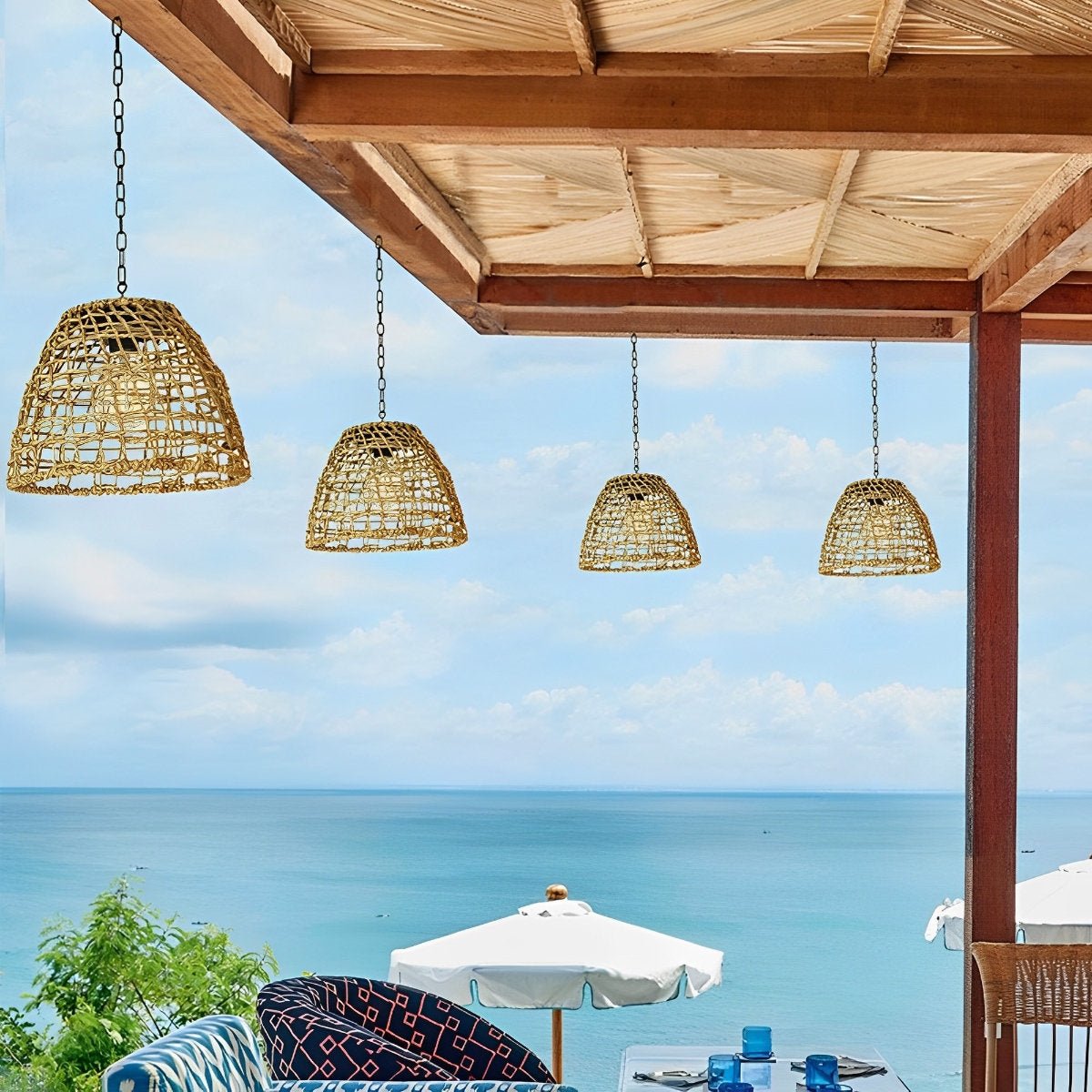 Waterproof Bell-Shaped Solar Garden Hanging Light