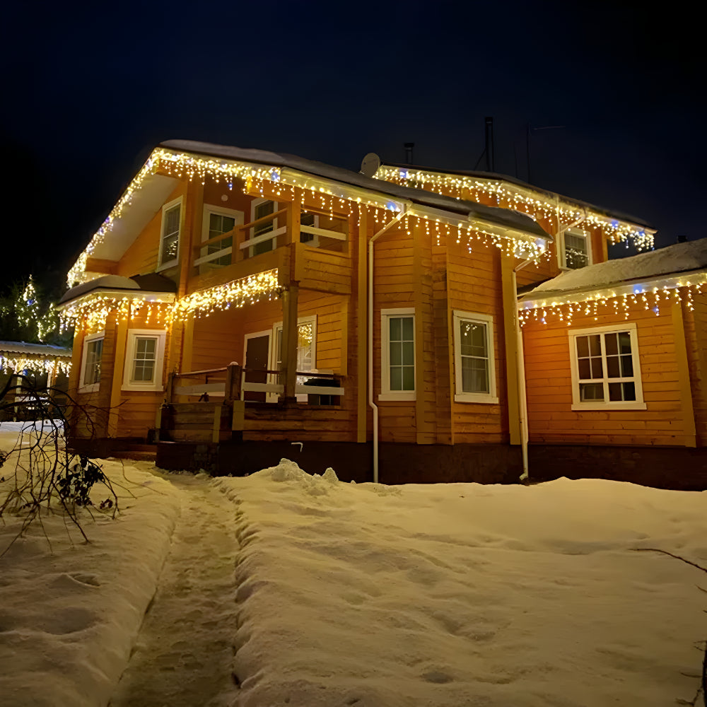 Enchanting Outdoor LED Light Curtain for Holiday Displays