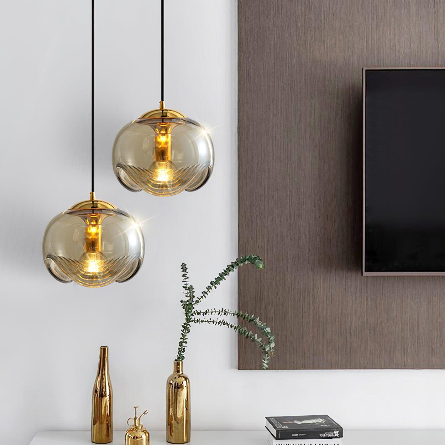Elegance in Motion: Contemporary Wave Pendant Light