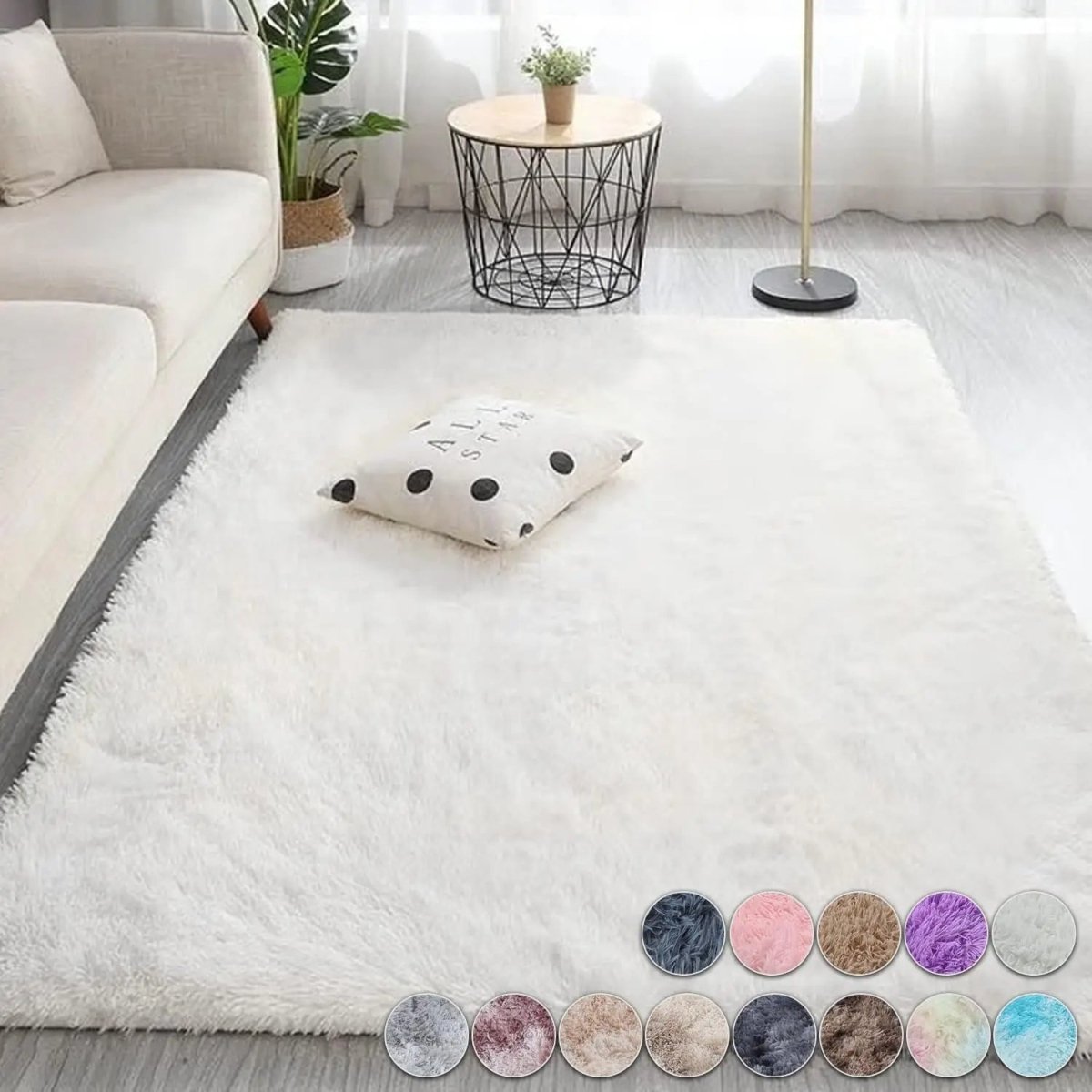 CozyNest Plush Area Rug Crafted from Premium Polyester Fibers