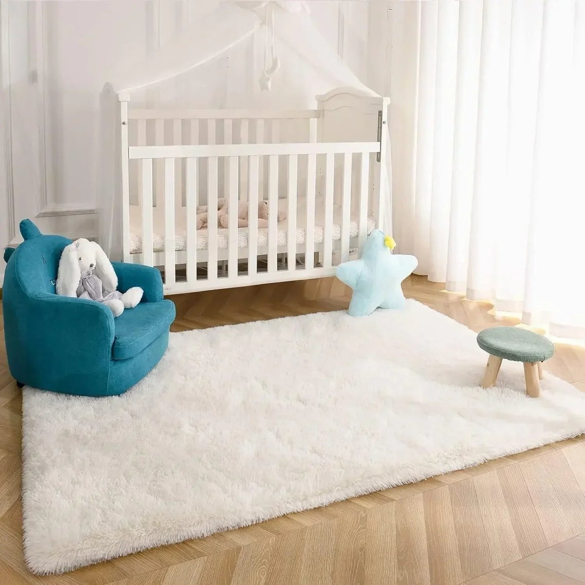 CozyNest Plush Area Rug Crafted from Premium Polyester Fibers