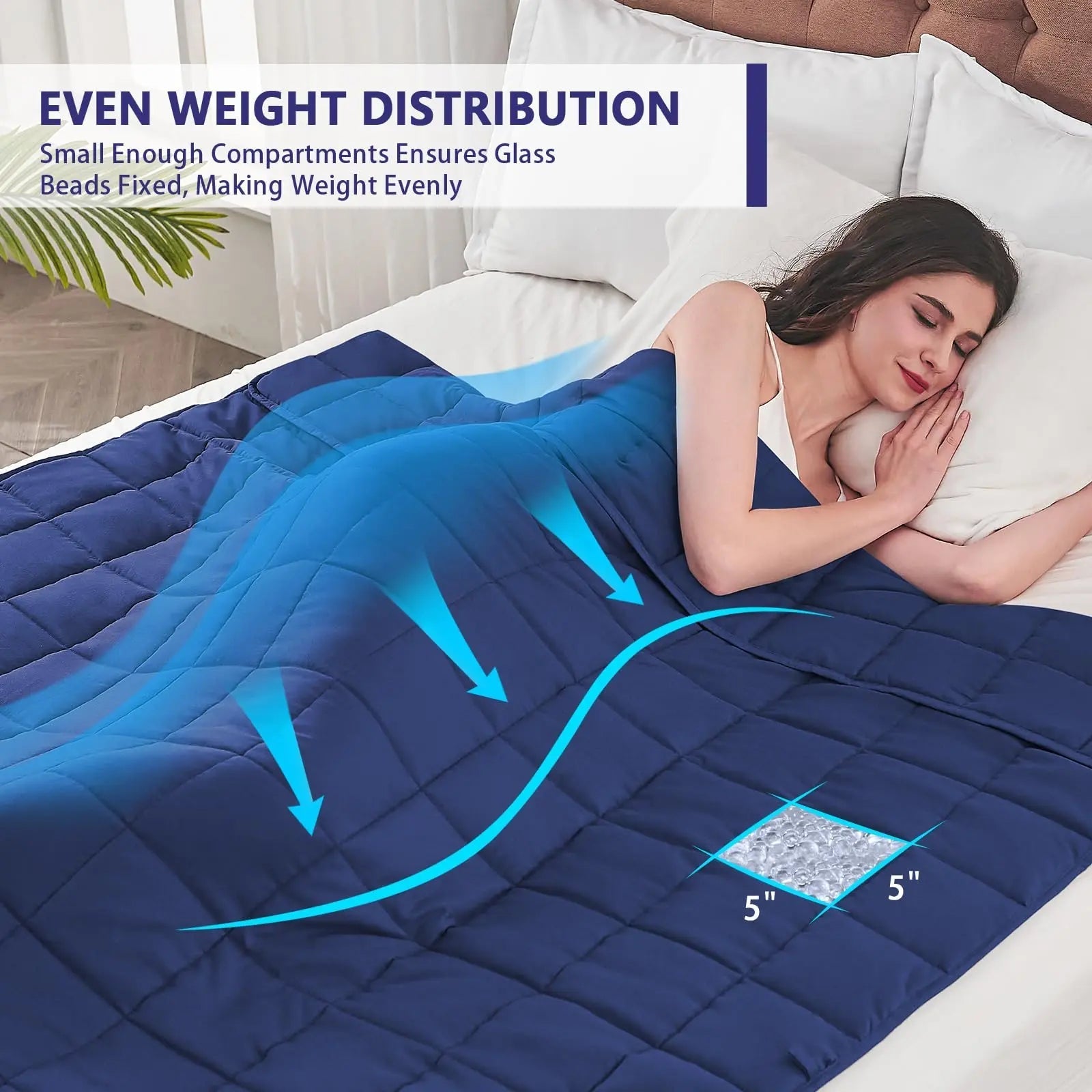 Cooling Weighted Blanket for Year-Round Comfort | Breathable Microfiber