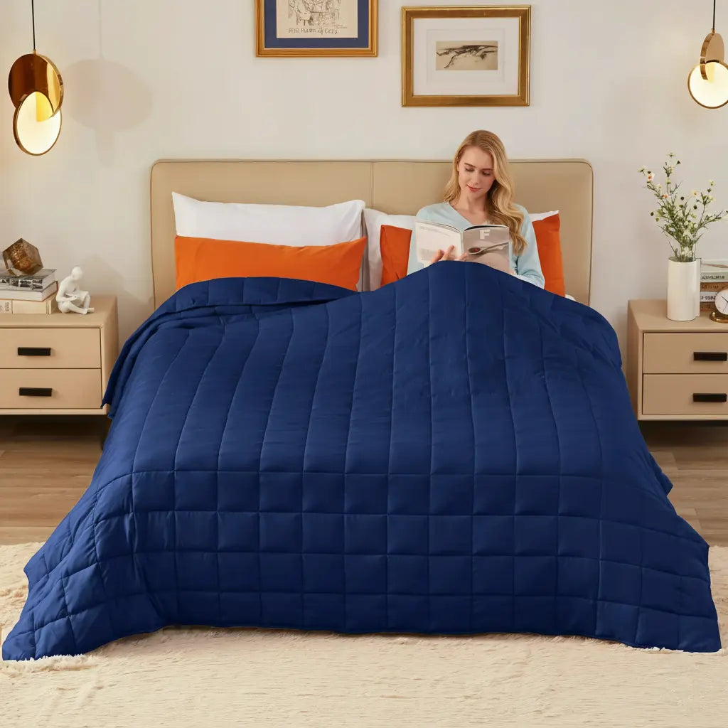 Cooling Weighted Blanket for Year-Round Comfort | Breathable Microfiber