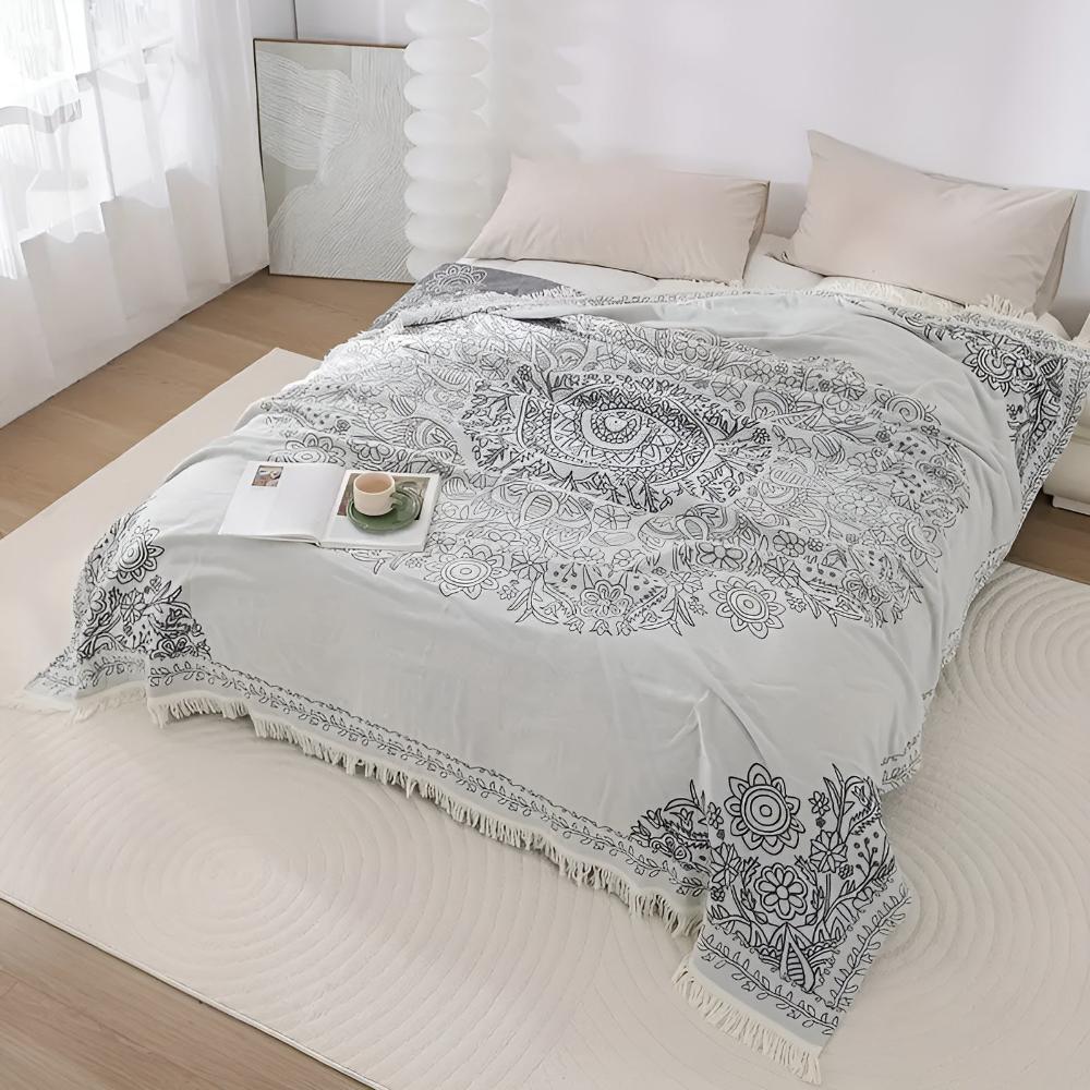 Cozy Haven Cotton Throw for Year-Round Comfort