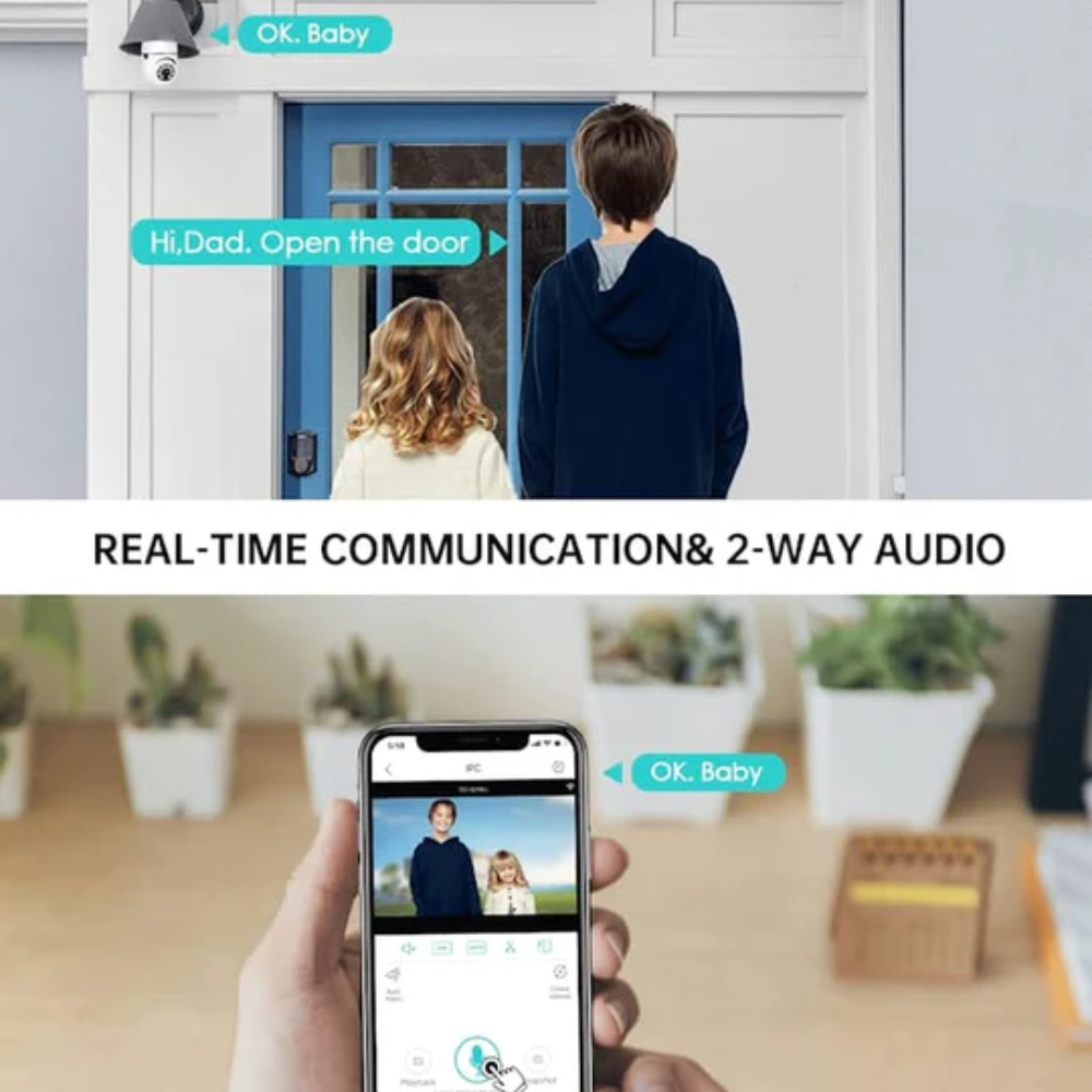 Indoor Surveillance Lamp with WiFi Security Camera for Home Use