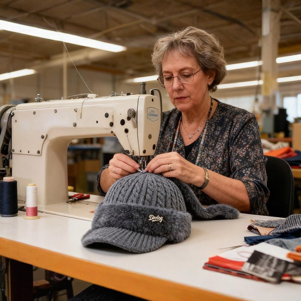Warm & Stylish Ear Flap Knit Cap for Winter Adventures