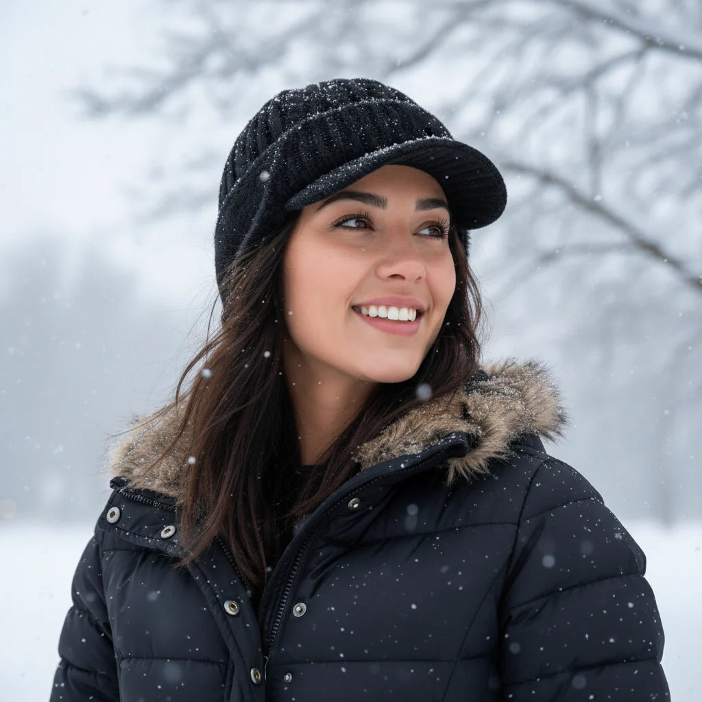 Cozy Outdoor Knit Cap with Ear Flaps for Cold Weather Comfort