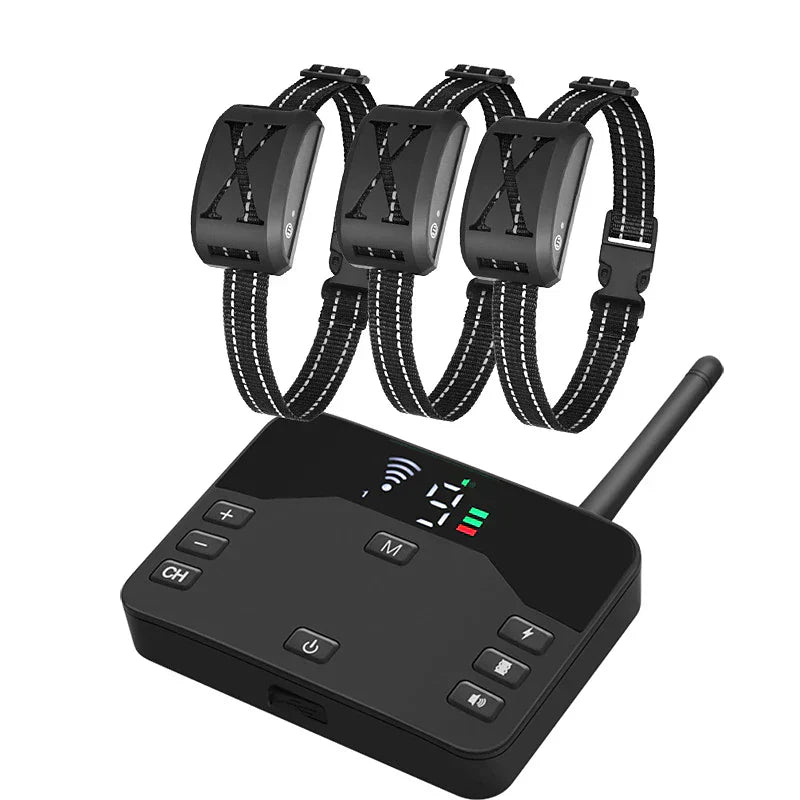 Adjustable Wireless Pet Containment System with Waterproof Collar and Training Modes