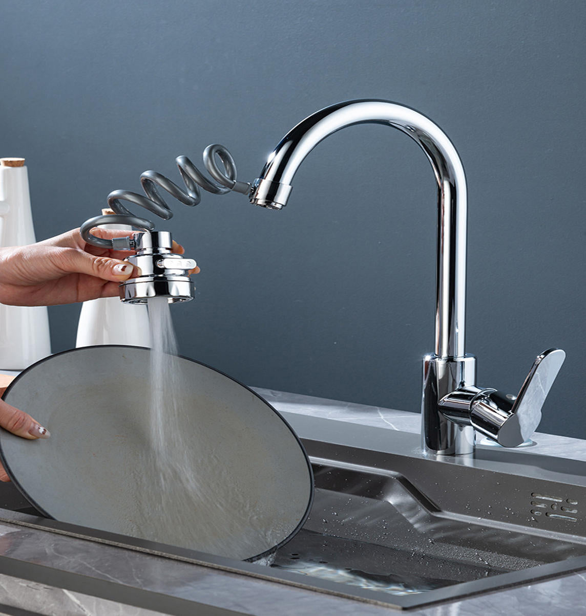 Versatile Water Flow Enhancer for Kitchen Sinks