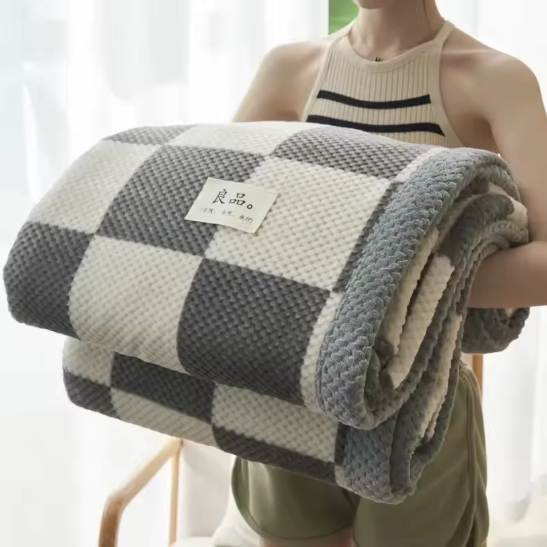 Chenille Yarn Crochet Pattern Wool Blanket