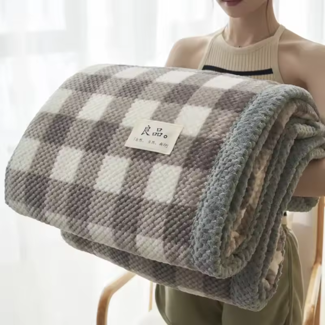 Chenille Yarn Crochet Pattern Wool Blanket