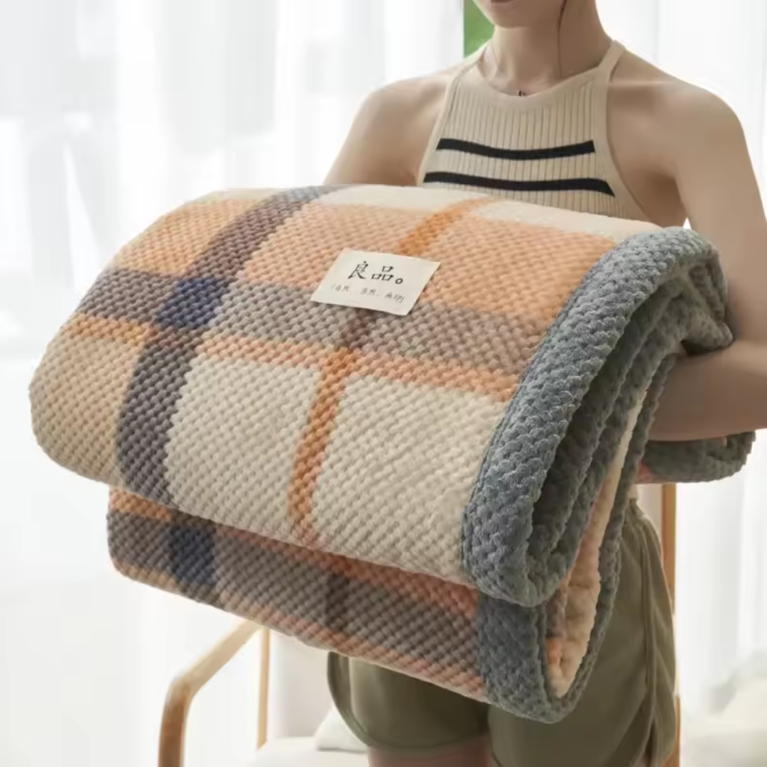 Chenille Yarn Crochet Pattern Wool Blanket