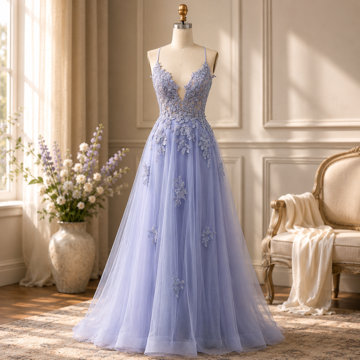 Elegant A-Line Evening Gown for Special Events